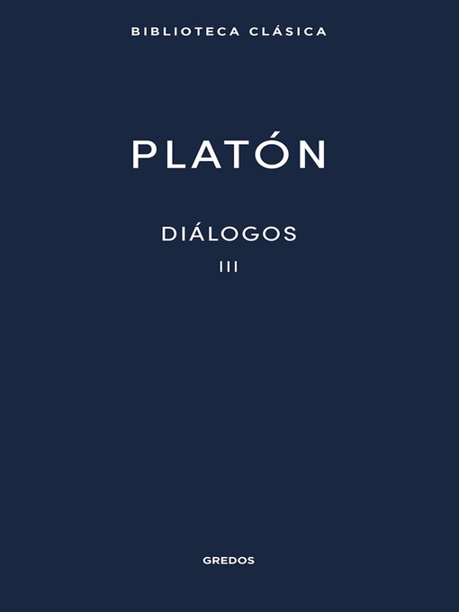 Title details for Diálogos III by Platón - Available